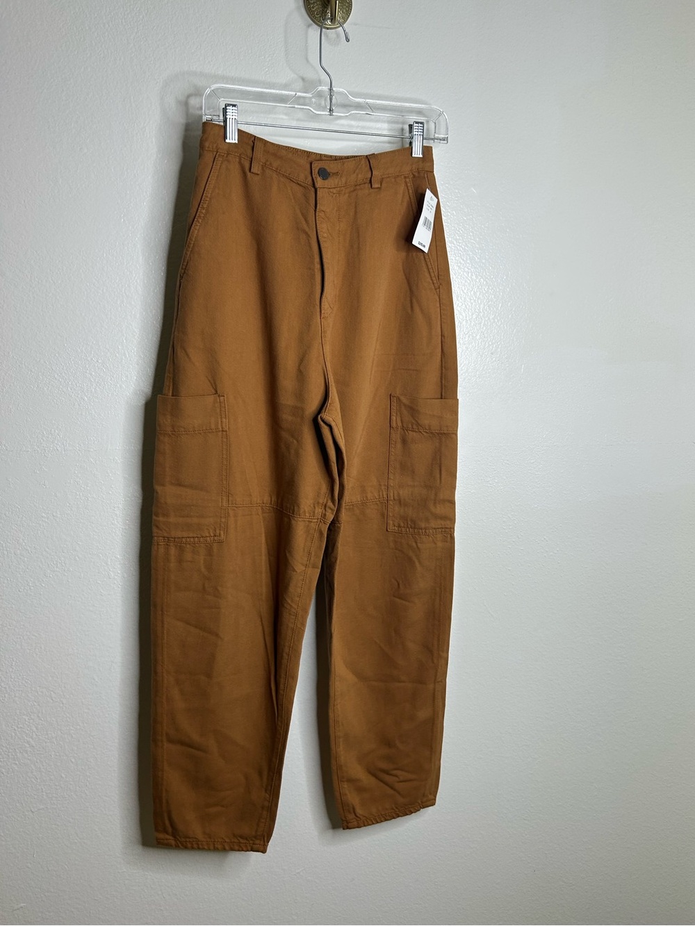 AG Cotton Modal Silk Rust Orange Utility Style Barrel Trouser Pant Size 26